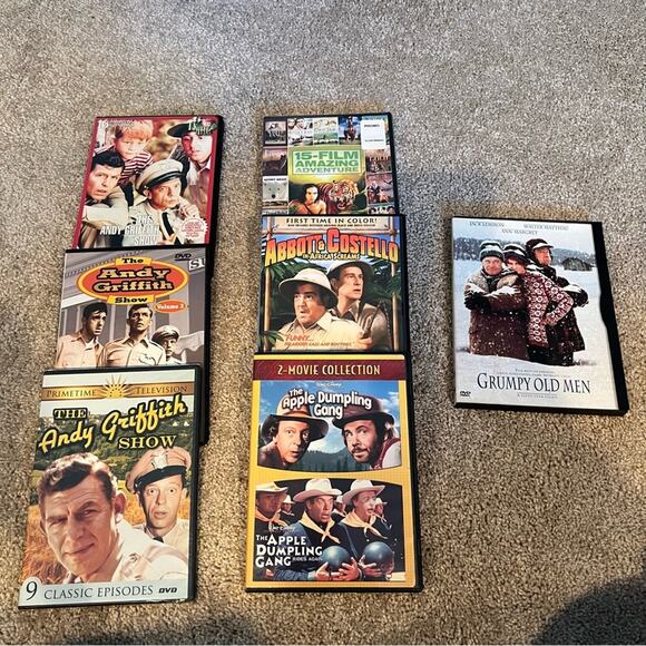 LOT of 7 DVDs Classic Variety Shows Andy Griffith Abbott & Costello Grumpy Old M - Picture 1 of 7
